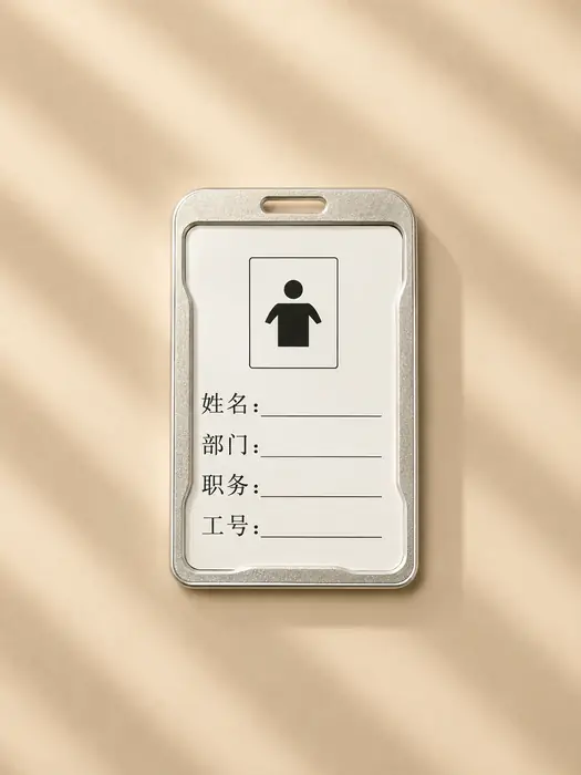 Silver ID card holder